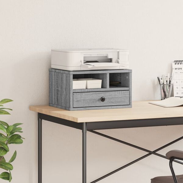 vidaXL Druckerständer Grau Sonoma 40x32x22,5 cm Holzwerkstoff