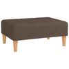 vidaXL Schlafsofa 2-Sitzer mit 2 Kissen & Hocker Taupe Stoff