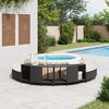 vidaXL Outdoor-Regale f&uuml;r Whirlpool 2 Stk. Schwarz Poly Rattan