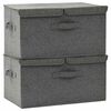 vidaXL Aufbewahrungsboxen 2 Stk. Stoff 50x30x25 cm Anthrazit