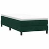 vidaXL Boxspringbett ohne Matratze Dunkelgr&uuml;n 100x210 cm Samt