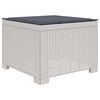 vidaXL 1-Sitzer Garten-Sofa mit Kissen Rattan-Look PP Wei&szlig;
