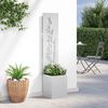 vidaXL Garten Sichtschutz-Leinwand Silber 32 x 150 cm Verzinkter Stahl