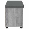 vidaXL Flurbank mit Kissen Uni Graues Sonoma 100 x 38 x 46 cm