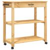 vidaXL K&uuml;chenwagen MONZA 84x40x88,5 cm Honigwachs Massivholz Kiefer