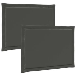 vidaXL Sitzkissen 2 pcs Anthrazit 47 x 36 x 2 cm Polyester