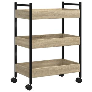 vidaXL K&uuml;chenwagen Sonoma-Eiche 50x30x70 cm Holzwerkstoff