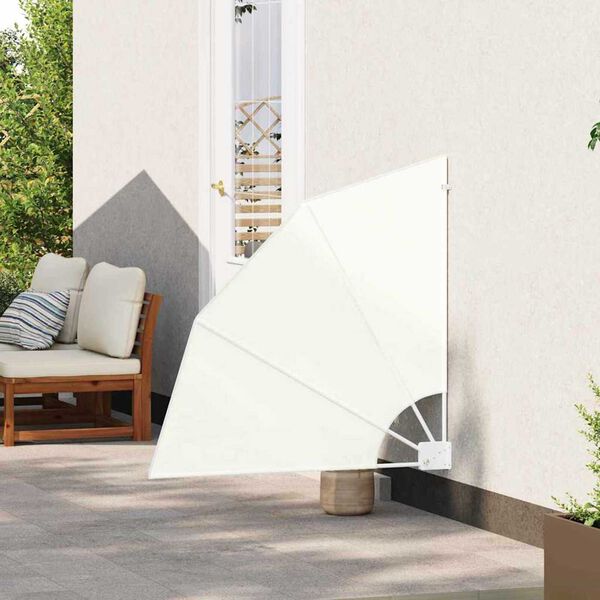 vidaXL Balkon Sichtschutz Creme 115 x 115 cm Polyester