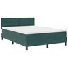 vidaXL Boxspringbett mit Matratze Dunkelgr&uuml;n 140 x 190 cm Samt