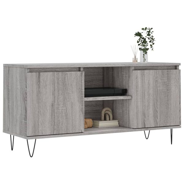 vidaXL TV-Schrank Grau Sonoma 104x35x50 cm Holzwerkstoff