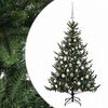 vidaXL K&uuml;nstlicher Weihnachtsbaum mit Weihnachtskugel 120 cm 150 LEDs