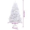 vidaXL K&uuml;nstlicher klappbarer Weihnachtsbaum Wei&szlig; 240 cm PVC und Stahl