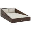 vidaXL Gartenbett Braun 110x200 cm Poly Rattan