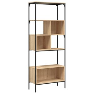 vidaXL B&uuml;cherregal 5 B&ouml;den Sonoma-Eiche 76x33x188,5 cm Holzwerkstoff