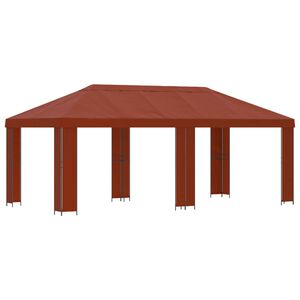 vidaXL Garten Pavillon 6 x 3 m Terrakotta Polyester und Stahl 190