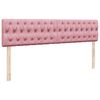 vidaXL Ottoman-Bett mit Matratze Rosa 180x200 cm Samt