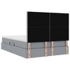 vidaXL Bett mit Stauraum und LED Hellgrau 140 x 190 cm Polyester