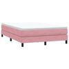 vidaXL Boxspringbett ohne Matratze Rosa 140x220 cm Samt