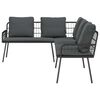 vidaXL Sofa mit Kissen Grau 61.5 x 123 x 82cm Metall