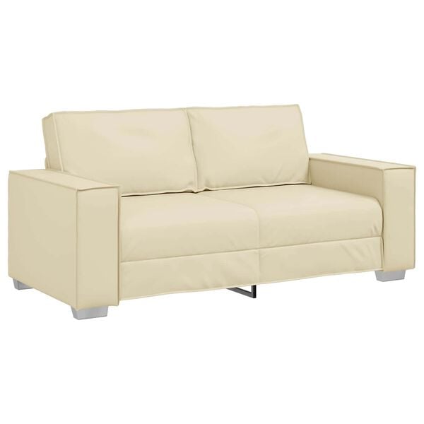 vidaXL Sofa 140cm Creme Stoff