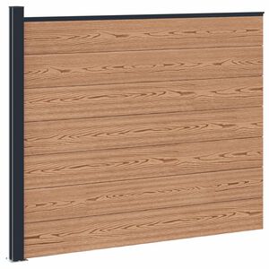 vidaXL Zaunelement WPC und Aluminium Braun