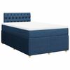 vidaXL Boxspringbett mit Matratze Blau 120x190 cm Stoff