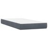 vidaXL Boxspringbett mit Matratze Dunkelgrau 180x220 cm Samt