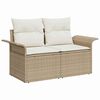 vidaXL Sofa Set mit Kissen 8 pcs Beige Poly-Rattan