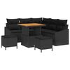 vidaXL Gartensofa-set 8 stk. 7-Sitzanzahl Schwarz Poly Rattan