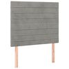 vidaXL Boxspringbett mit Matratze Hellgrau 90x190 cm Samt