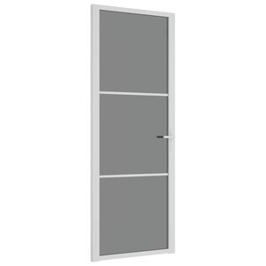 vidaXL Innent&uuml;r 76x201,5 cm Wei&szlig; ESG-Glas und Aluminium