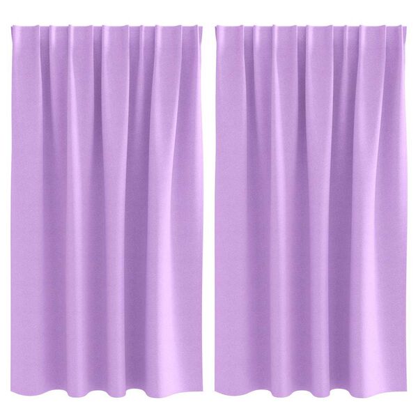 vidaXL Verdunkelungs-Vorh&auml;nge mit Ringen 2 pcs Lila 140 x 140 cm