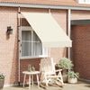 vidaXL Einziehbare Markise Handbetrieben 150 cm Cremewei&szlig;