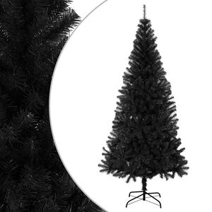 vidaXL K&uuml;nstlicher Weihnachtsbaum mit St&auml;nder Schwarz 240 cm PVC