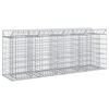 vidaXL Gabionen Hochbeet 2 pcs Silber 200 x 50 x 80 cm