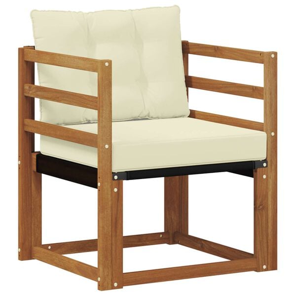 vidaXL Outdoor-Sofagarnitur Massives Akazienholz und Textilene