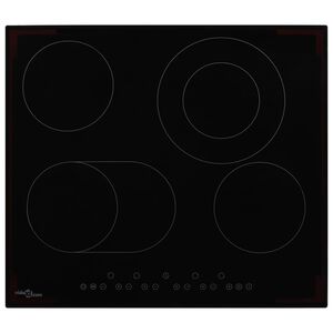 vidaXL Glaskeramik-Kochfeld mit 4 Platten Touch Control 6600 W