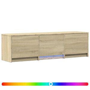 vidaXL Fernsehschrank mit LED mit LED Sonoma-Eiche 140 x 34 x 40 cm