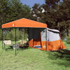 vidaXL Camping-Zelt-Set mit Dach 2 pcs Orange Taffeta und Stoff
