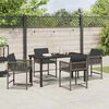 vidaXL Garten Essgruppe 5 pcs Grau Poly-Rattan