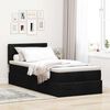 vidaXL Ottoman-Bett mit Matratze & LEDs Schwarz 90x190 cm Stoff