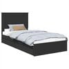 vidaXL Aufbewahrungsbett Schwarz 100 x 200 cm Holzwerkstoff