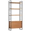 vidaXL B&uuml;cherregal 4 Ebenen 80x30x180 cm Massivholz Akazie