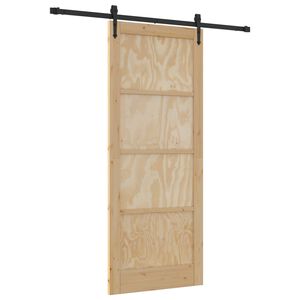 vidaXL Schiebet&uuml;r ORKDAL 86 x 211 cm Massives Kiefernholz