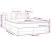 vidaXL Boxspringbett mit Matratze Hellgrau 160x220 cm Samt