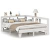 vidaXL Massivholzbett mit Regal ohne Matratze Wei&szlig; 160x200 cm Kiefer