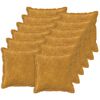 vidaXL Kissenbezug 12 stk. HOUTEN Gelb 45 x 45 cm Mikrofaser Fleece