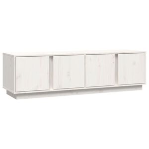 vidaXL TV-Schrank Wei&szlig; 140x40x40 cm Massivholz Kiefer