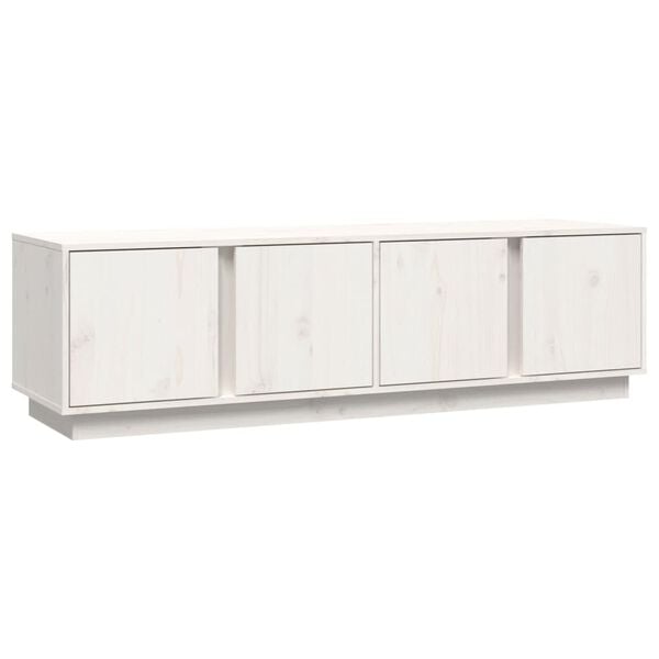 vidaXL TV-Schrank Wei&szlig; 140x40x40 cm Massivholz Kiefer