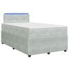 vidaXL Boxspringbett mit Matratze Hellgrau 120 x 200 cm Samt